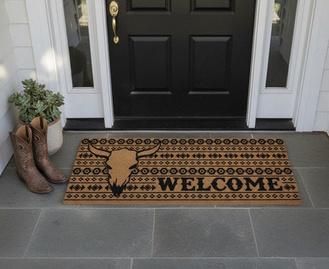 52" Skull Welcome Mat