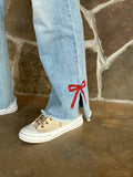 Clara Embroidered Bow Jean