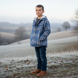 Boy's Blue Retro Shacket