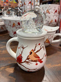 Cardinal 16 oz Mug w Snowglobe Topper