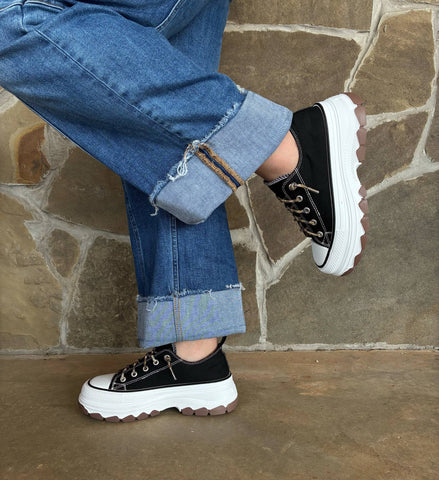 Black Platform Sneaker
