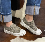 Olive Star Print Sneaker