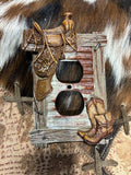 Barnwood Boots and Saddle Switch and Outlet Covers