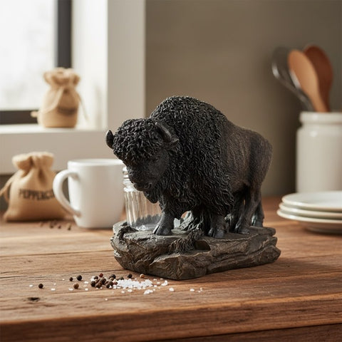 Bison Salt and Pepper Holder