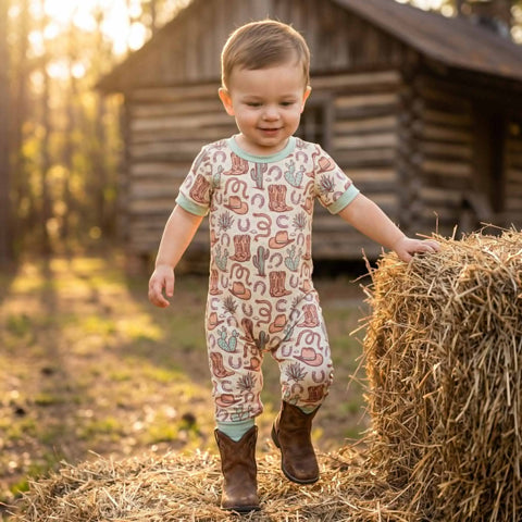 Western Print Romper