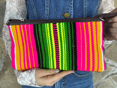 Pink Serape Cowhide Crossbody