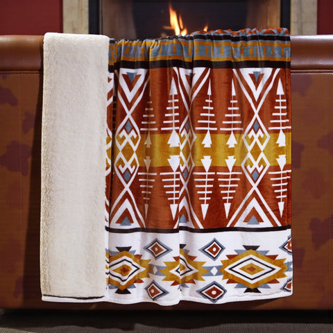 Arrowhead Earth Plush Sherpa Throw