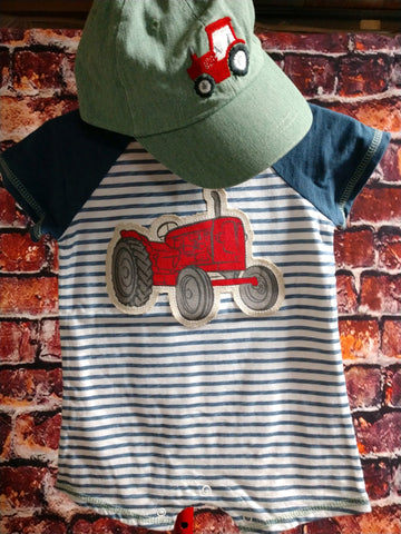 Baby Cap with Tractor
