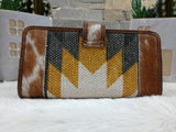 Woven and Cowhide Wallet