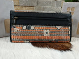Orange Woven Wallet