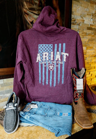 Men's Ariat Western Vertical Flag Hoodie