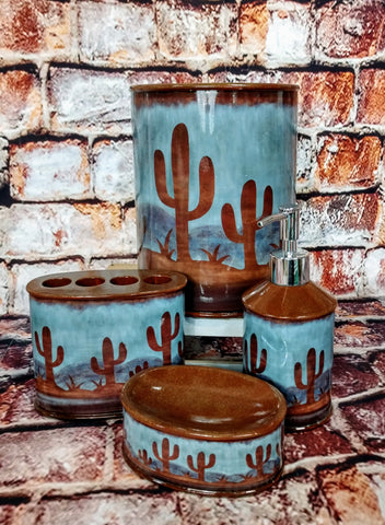 Desert Cactus Bathroom Set