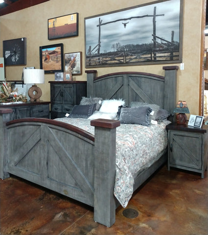 Rustic Grey Bedroom Group