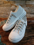 White Canvas Bling Sneakers