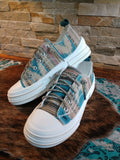 Turquoise Southwest Bling Sneaker