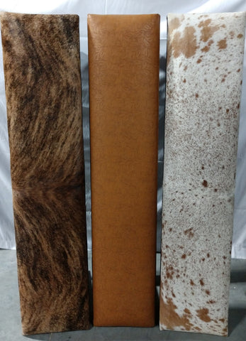 Cowhide or Leather Bench with Shelf