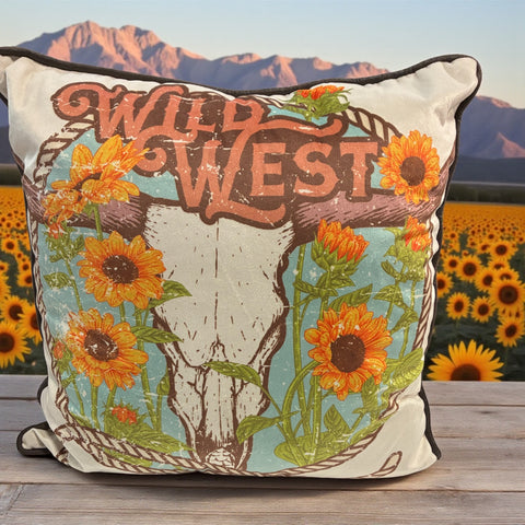 Wild West Sunflower Pillow