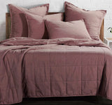 Stonewashed Cotton Canvas Coverlet Sarsaparilla