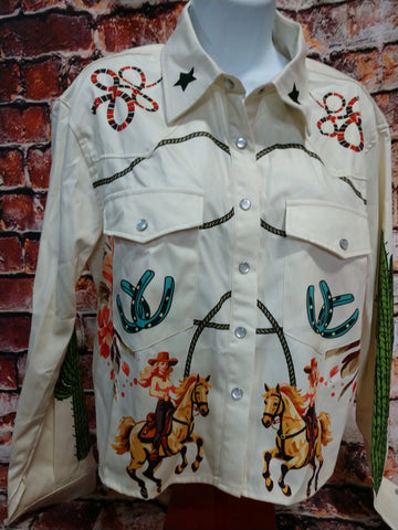 Vintage cowgirl blouse