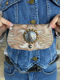 Tooled Leather Nickel Wallet