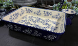 Blue Floral Lace 13x9 Bakeware