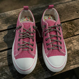Pink Canvas Platform Sneaker