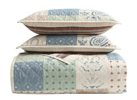 Patchwork Paisley Reversible Quilt Set