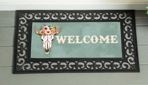 Steer Skull Welcome Sassfrass Switch Mat