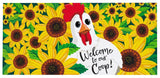 Welcome Chicken Sunflowers Sassfrass Switch Mat