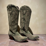 Olive Suede Casanova Western Boot