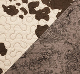 Elsa Cowhide Reversible Quilt Set