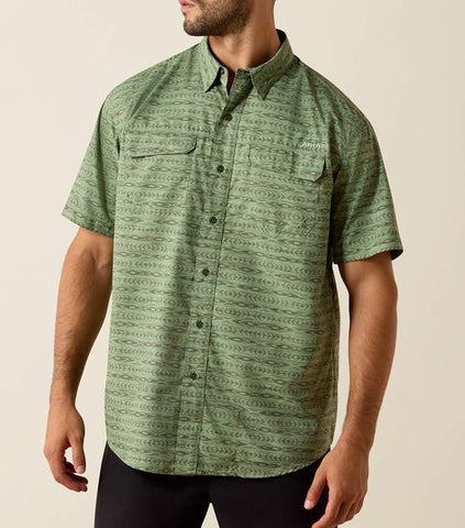 Green Printed VentTEK Outbound Shirt