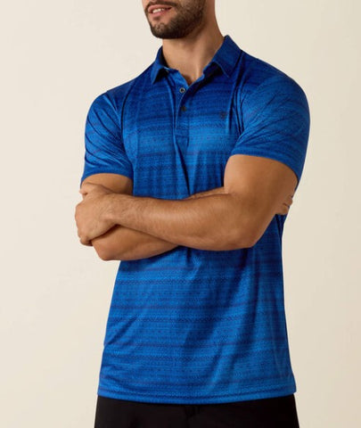 Blue Quartz Printed Polo