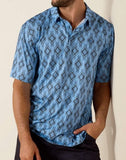 Blissful Blue Printed Polo