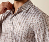 Southwest Taupe Printed Polo