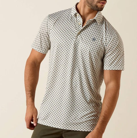 Yellow Aztec Printed Polo