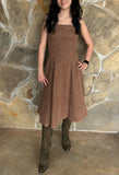 Mocha Denim Swing Dress