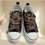 Western Charm Black Canvas Platform Sneaker