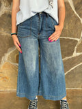 Cropped Wide Leg Jeans