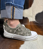 Olive Star Print Sneaker