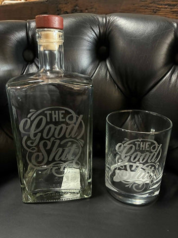 "The Good Shit" Etched Glassware