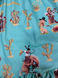 Blue Cowgirl Ruffle Romper