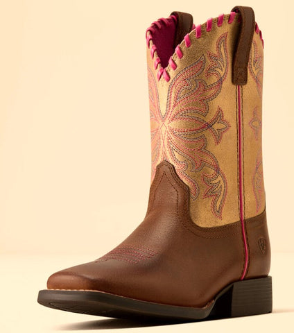 Girls Sundown Wide Square Toe Western Boot
