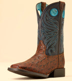 Boys Knox Wide Square Toe Western Boot