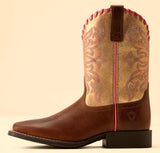 Girls Sundown Wide Square Toe Western Boot