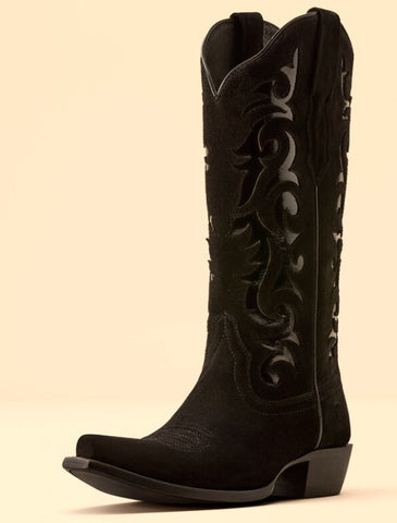 Vallie X Toe Western Boot- Black