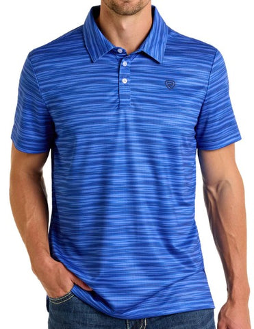 Men's Royal Striated Polo