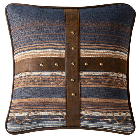 Blue Estes Chenille Pillow