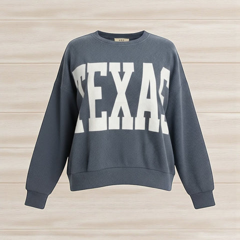Washed Blue Texas Sweatshirt