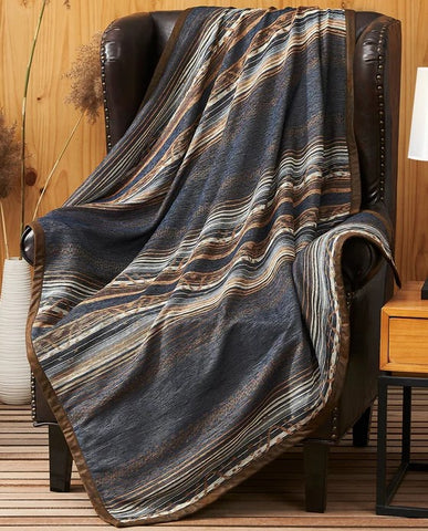 Blue Estes Chenille Throw